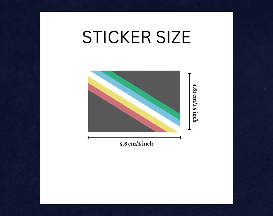 Rectangle Gay PRIDE Disability Flag Stickers, Disability Flag - We