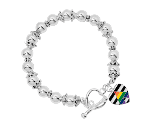 Straight Ally LGBTQ Pride Charm Beaded Bracelets, Wholesale, Parade Events