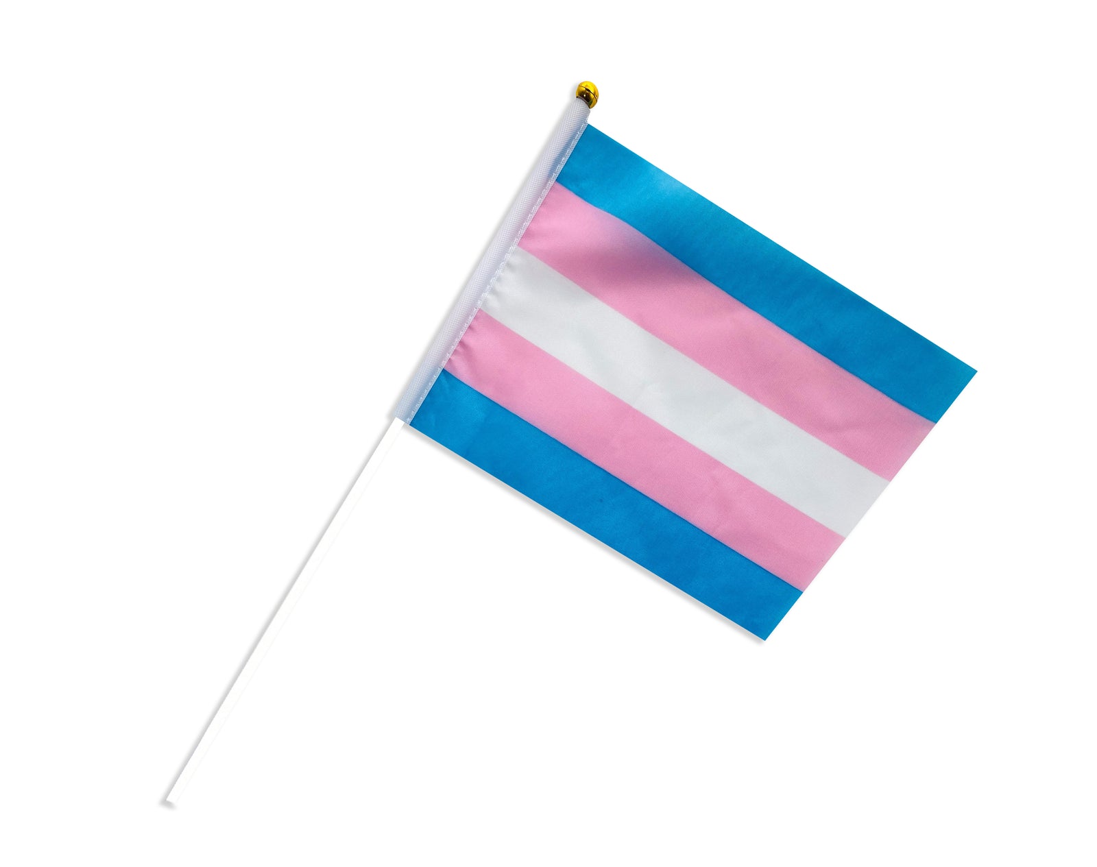 Small Transgender Flags on a Stick