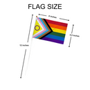 Daniel Quasar Inclusive Progress Pride Flags on a Stick, Gay Pride Parade Flags