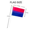 Bulk Small Bisexual Flags on a Stick