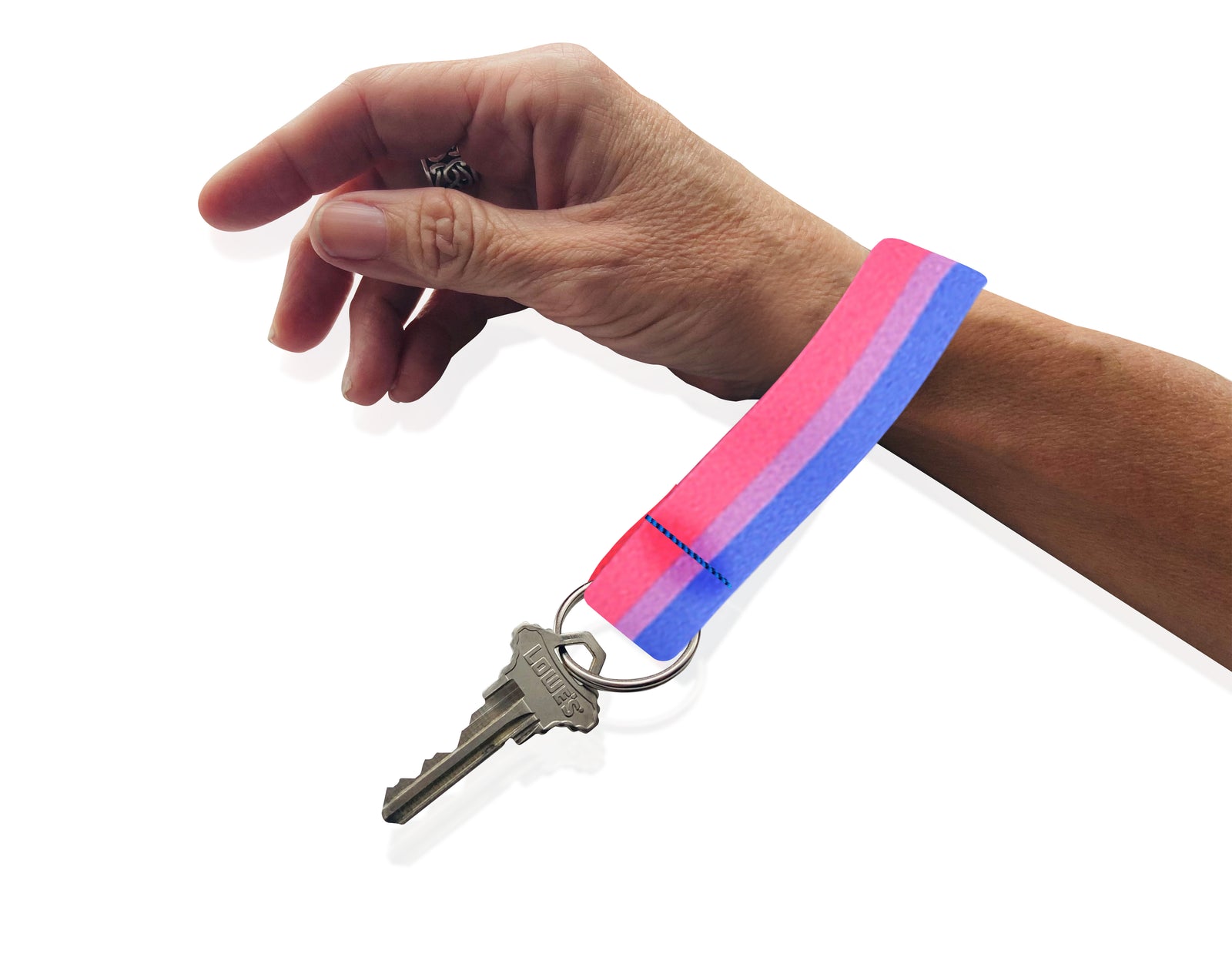 Bisexual Flag Colored Lanyard Style Keychains