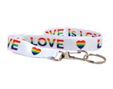 Love is Love Bulk Rainbow Heart Lanyards LGBTQ Gay Pride Awareness