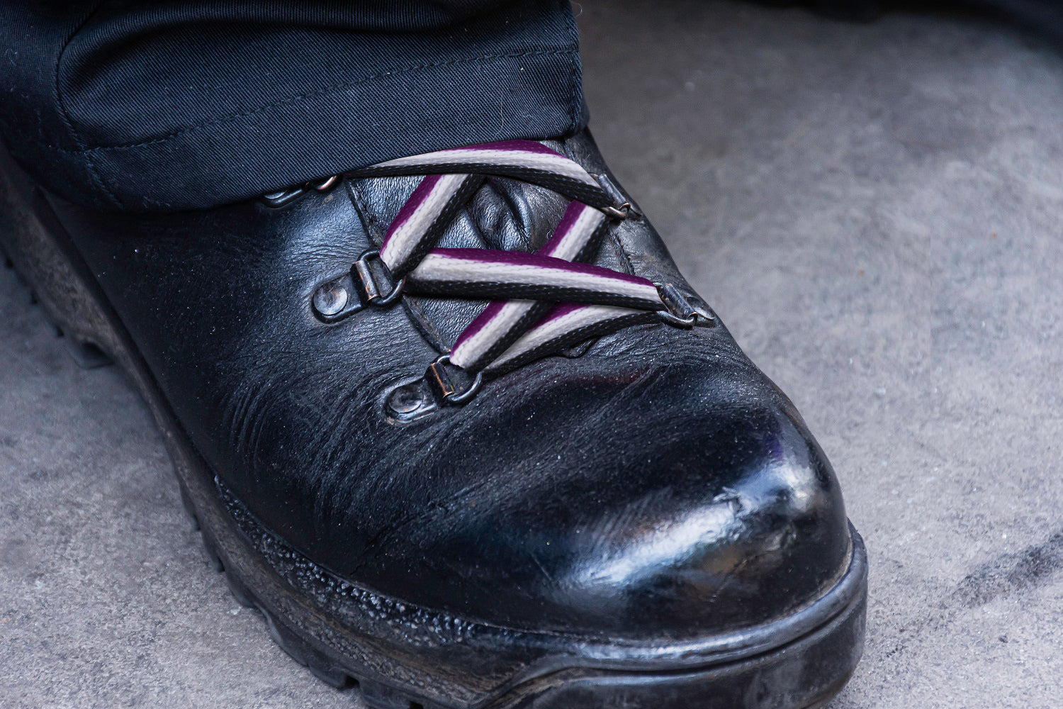 Asexual Flag Striped Shoe Laces