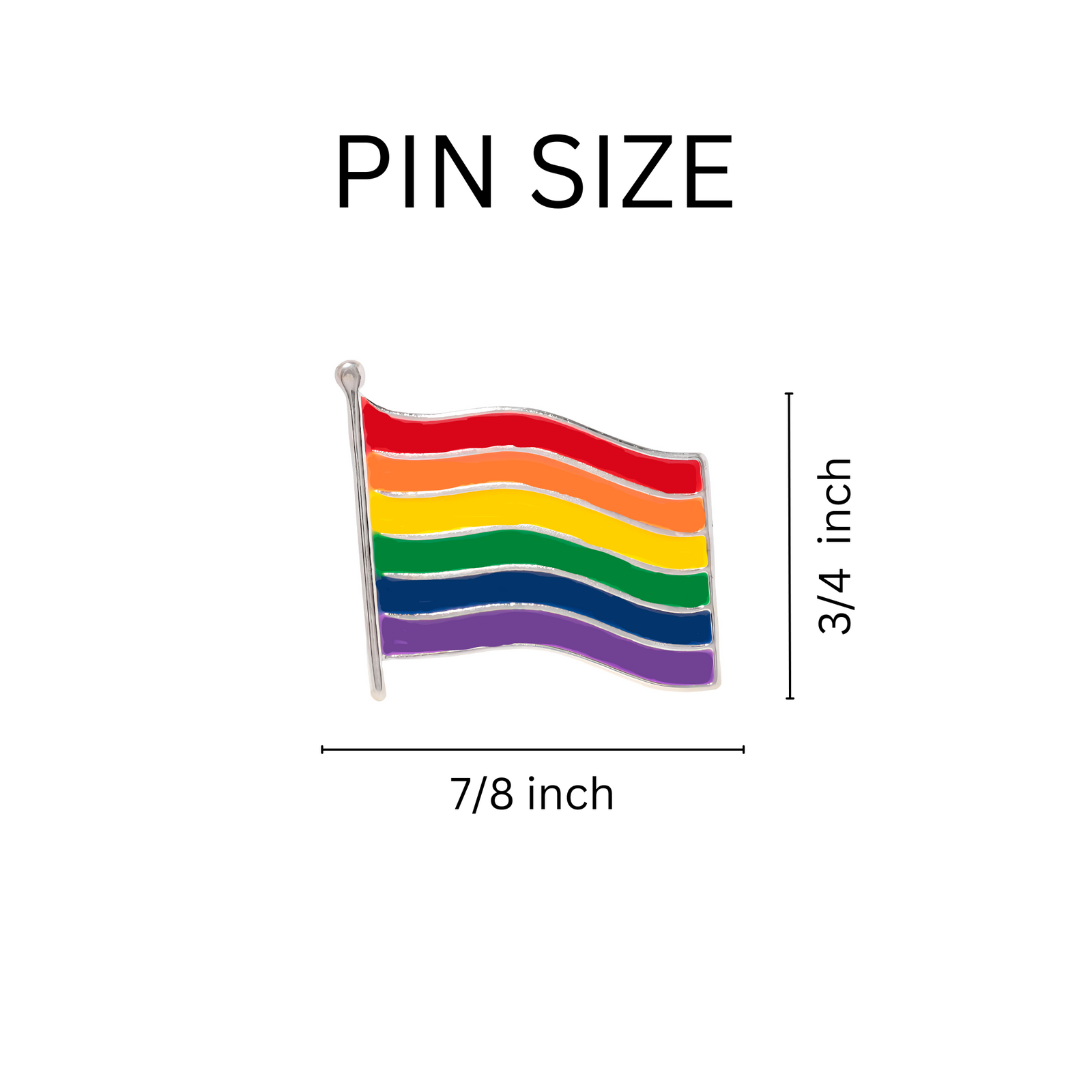 Bulk Rainbow Flag Pins, LGBTQ Gay Pride Awareness