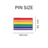 Rectangle Gay Pride Rainbow Flag Pins, LGBTQ Gay Pride Awareness Pins