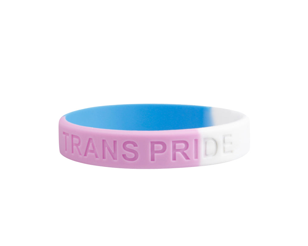 Transgender Flag Colored PRIDE Silicone Bracelet Wristbands