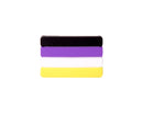 Bulk Non-Binary Striped Rectangle Flag Silicone Pins, LGBTQ Gay Pride Awareness