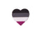 Asexual Heart Shaped Pins, LGBTQ Gay Pride Pins in Bulk