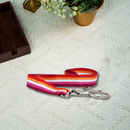 Sunset Lesbian Flag Colored Lanyard Style Keychains