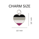 Asexual Heart Key Chains, LGBTQ Gay Pride Awareness