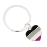 Cheap Asexual Heart Key Chains in Bulk, LGBTQ Jewelry for PRIDE - We Are Pride