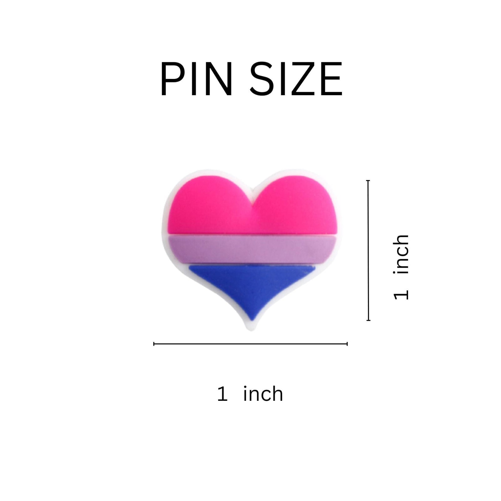 Bisexual Flag Heart Pin, Gay Pride Bisexual Pins