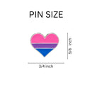 Wholesale Bisexual Heart Shaped Pins, LGBTQ Gay Pride Bulk Pins