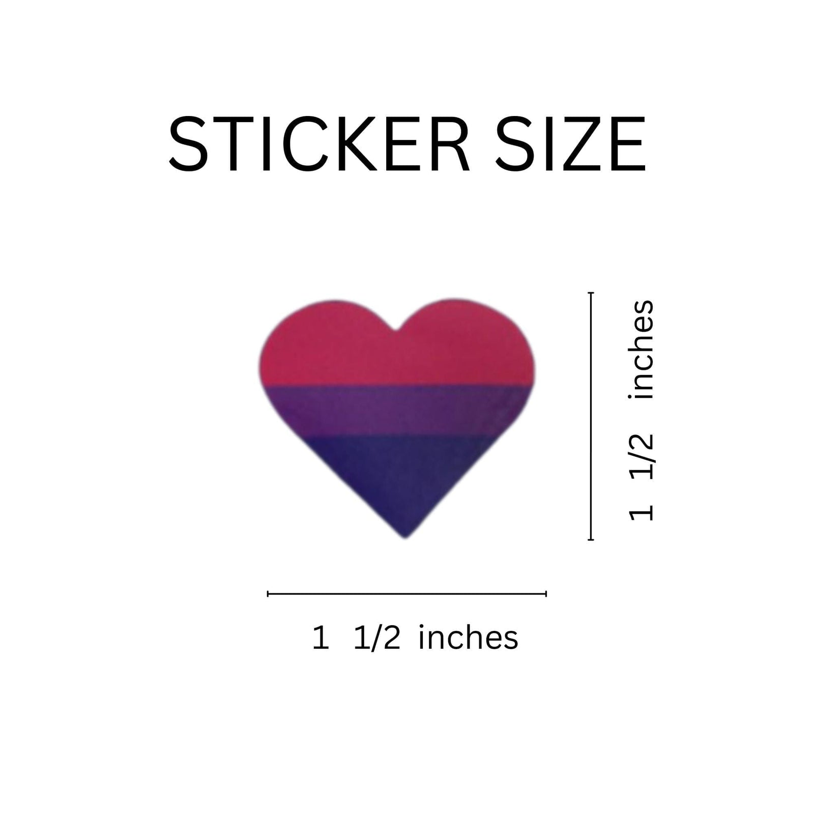 Bisexual Heart Flag Stickers, LGBTQ Gay Pride Awareness - We Are Pride Wholesale