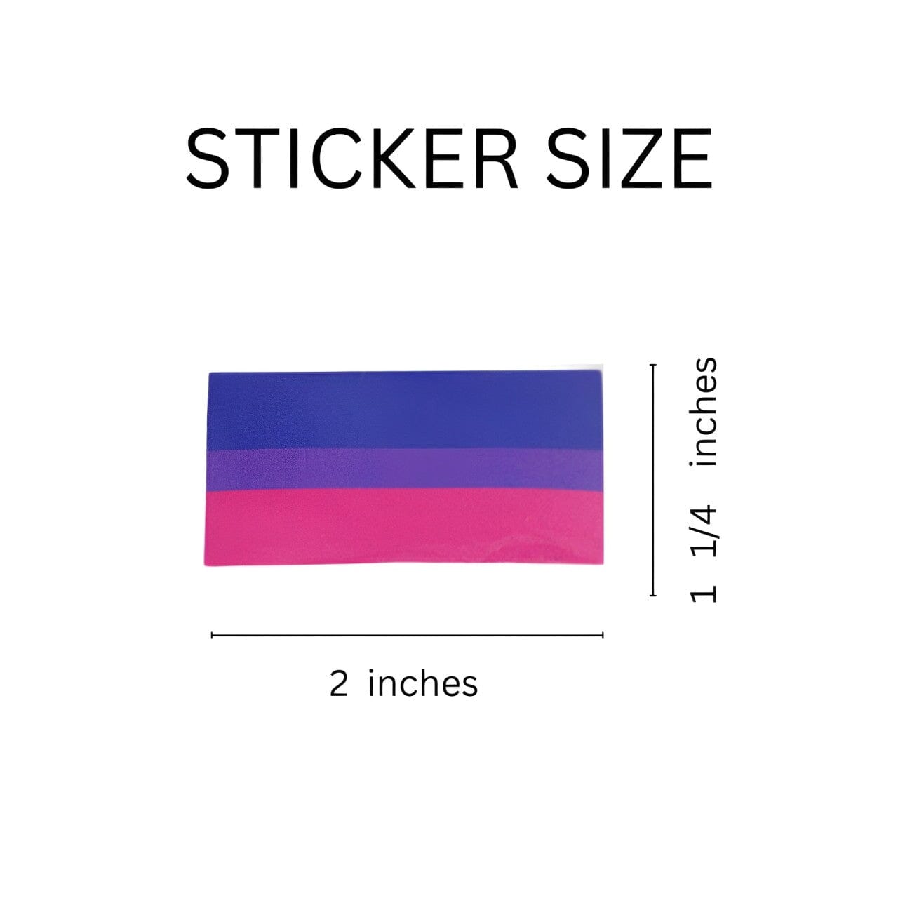 Bisexual Rectangle Flag Stickers (250 per Roll)