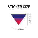 Bisexual Triangle Shaped Stickers, LGBTQ Gay Pride Awareness - We Are Pride Wholesale