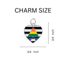 straight ally LGBTQ pride heart charm necklaces