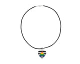 straight ally LGBTQ pride heart charm necklaces