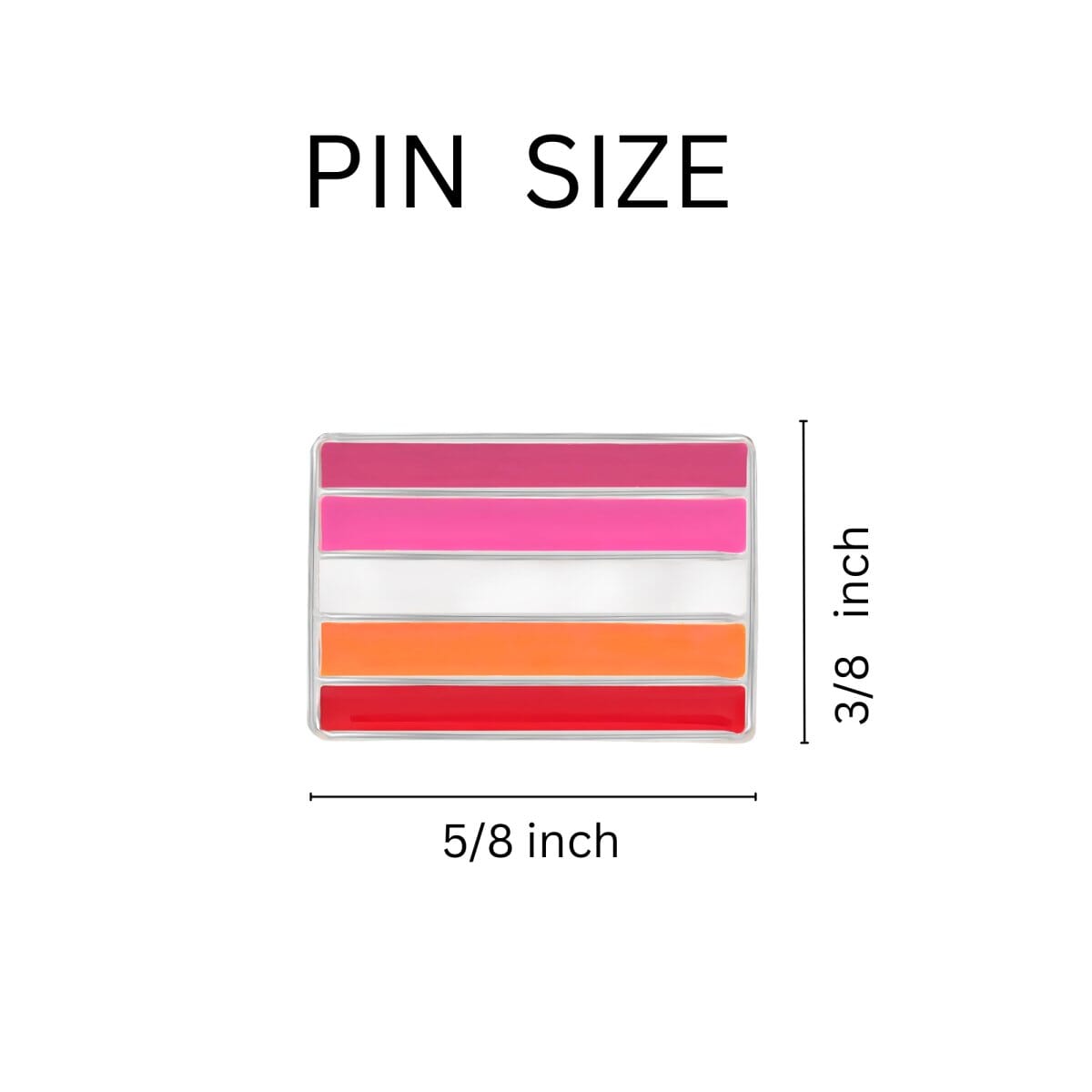 Bulk Pack of Vibrant Lesbian Flag Pins - Show Your Pride with Style