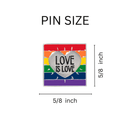 Bulk Love Is Love Rainbow Pins - LGBTQ+ Love Pins