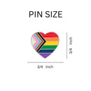 Daniel Quasar Heart Flag Pins, LGBTQ Gay Pride Awareness Pins