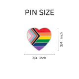 Daniel Quasar Heart Flag Pins, LGBTQ Gay Pride Awareness Pins