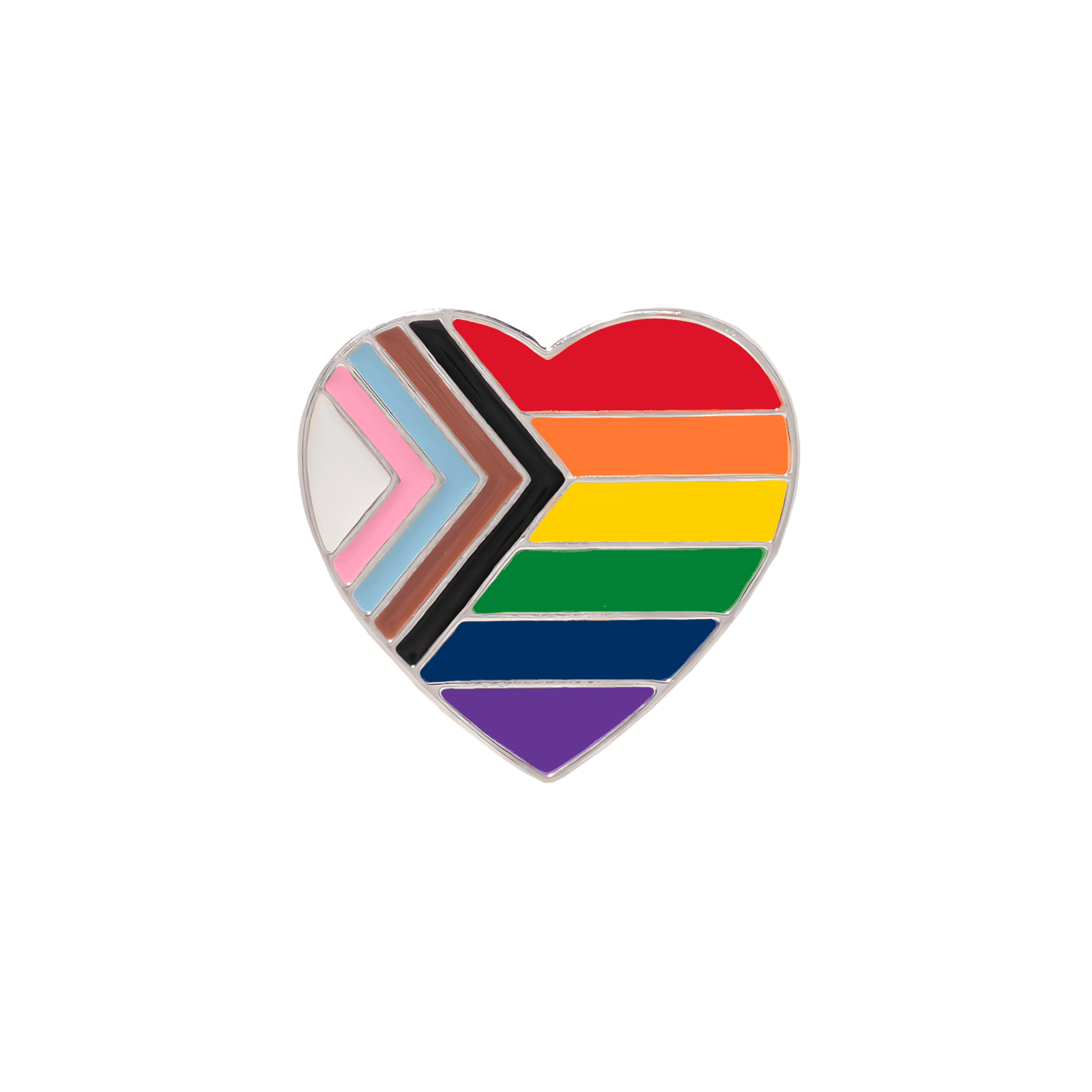 Daniel Quasar Heart Flag Pins, LGBTQ Gay Pride Awareness Pins