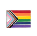 Daniel Quasar Rectangle Flag Pins, Bulk LGBTQ Gay Pride Flag Pins