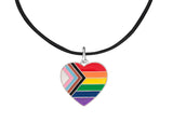 Trendy Quasar Necklaces Featuring the 'Progress Pride' Flag 