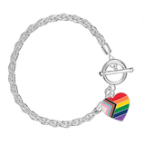 Daniel Quasar Heart Flag Charm Bracelets