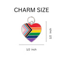 Daniel Quasar "Progress Pride" Flag Heart Hanging Earrings