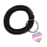 Gay Pride Elastic Keychain Bracelets for LGBTQ+, Rainbow, Bisexual, Transgender