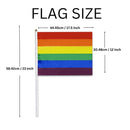 Gay Pride Flags on a Stick (Large Size)