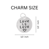 Love Is Love Circle Gay Pride Partial Beaded Charm Bracelets, Jewelry - We Are Pride