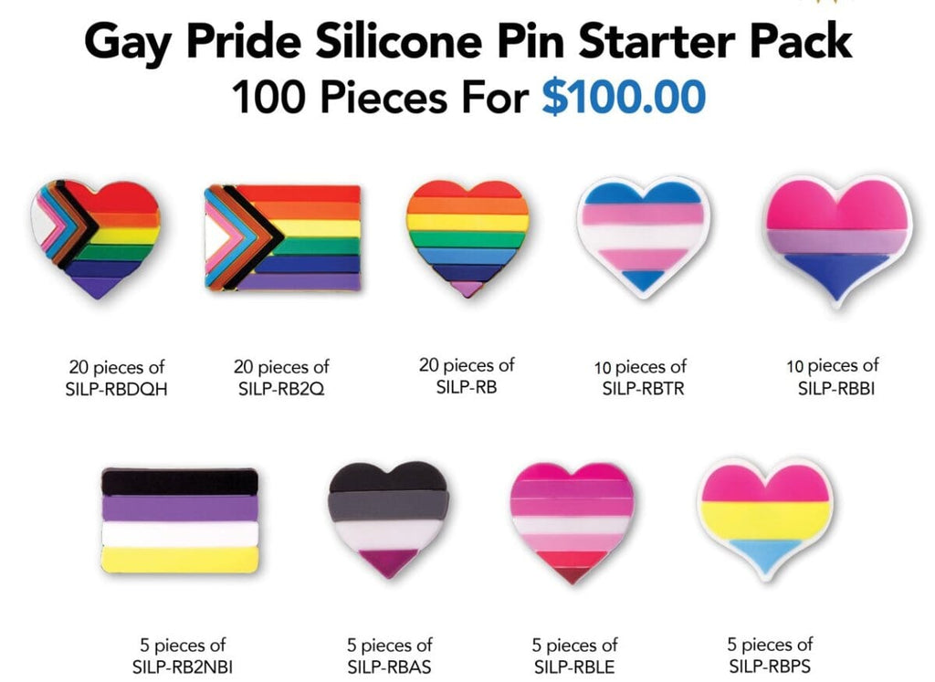 Gay Pride Silicone Pin Variety Pack