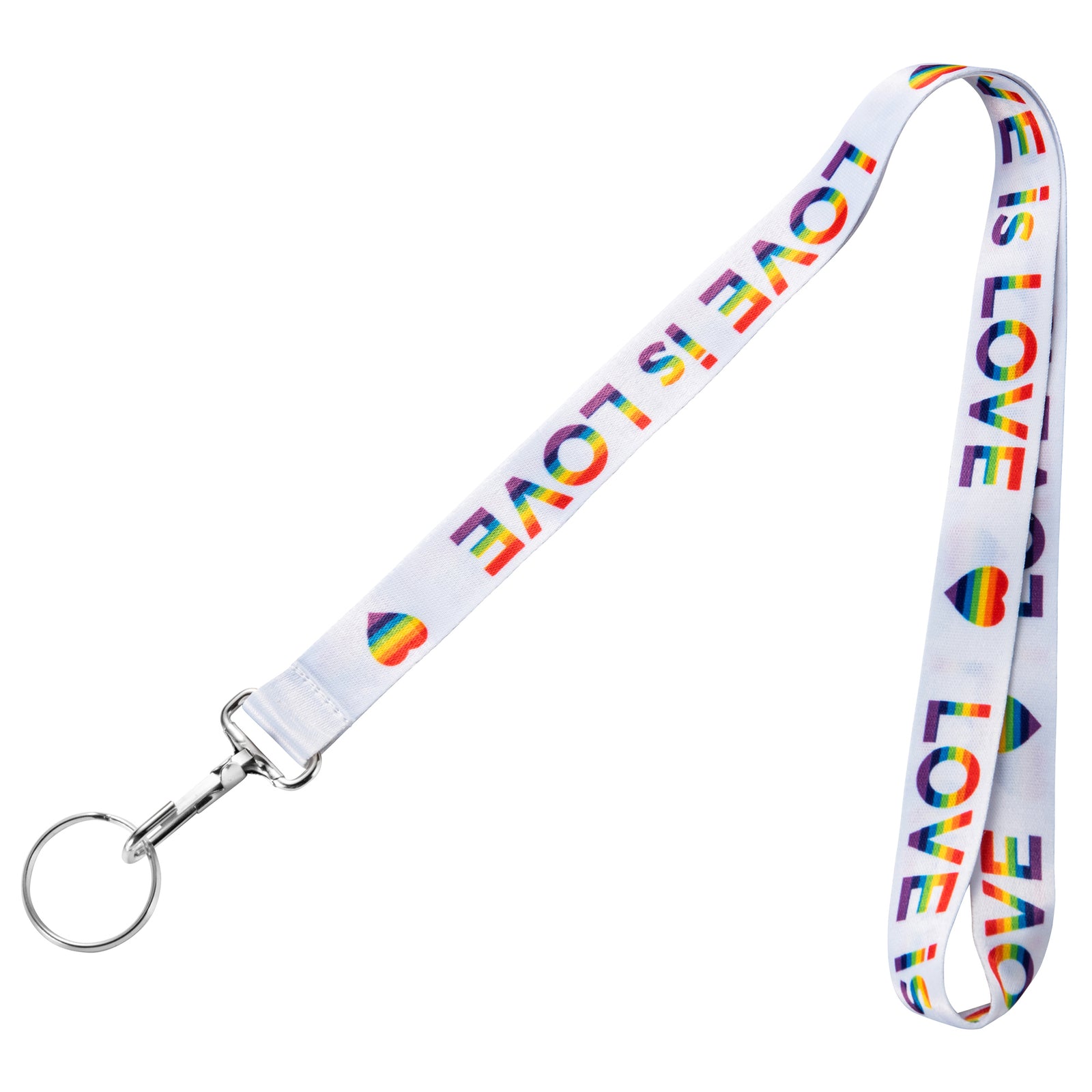 Love is Love Bulk Rainbow Heart Lanyards LGBTQ Gay Pride Awareness