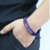 He Him Pronoun Silicone Bracelets