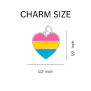 Heart Shaped Pansexual Pride Hanging Earrings, LGBTQ Gay Pride Awareness