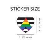 Heart Shaped Straight Ally Allies LGBTQ Gay Pride Stickers, LGBTQ Gay Pride Awareness