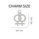 Lesbian Same Sex Female Symbol Charm Necklaces, LGBTQ Gay Pride Awareness