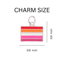 Wholesale Lesbian Sunset Flag Hanging Charms for Pet Collars, Lesbian Jewelry Bulk