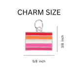 Bulk Rectangle Lesbian Sunset Flag Earrings, Lesbian Jewelry Wholesale