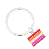 Bulk Lesbian Sunset Flag Key Chains, Wholesale Lesbian Gay Pride Jewelry - We Are Pride