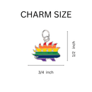 Libertarian Rainbow Porcupine Charms, LGBTQ Gay Pride Jewelry