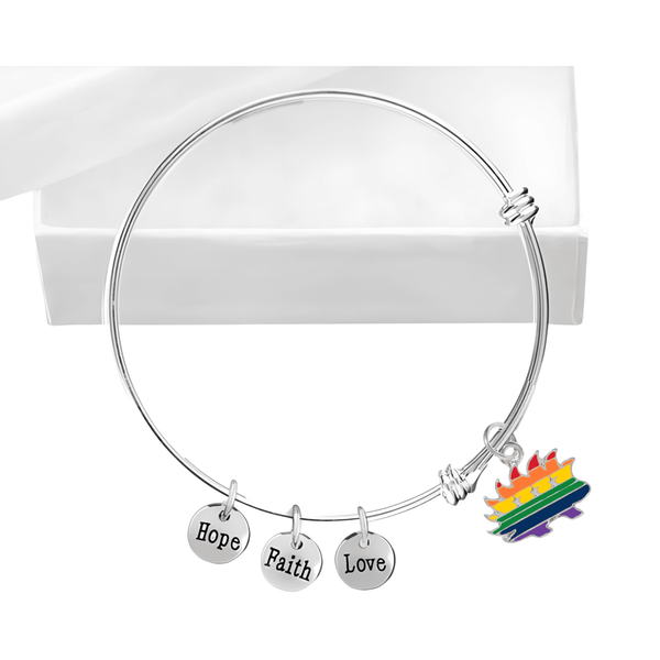 Libertarian Rainbow Porcupine Retractable Charm Bracelets