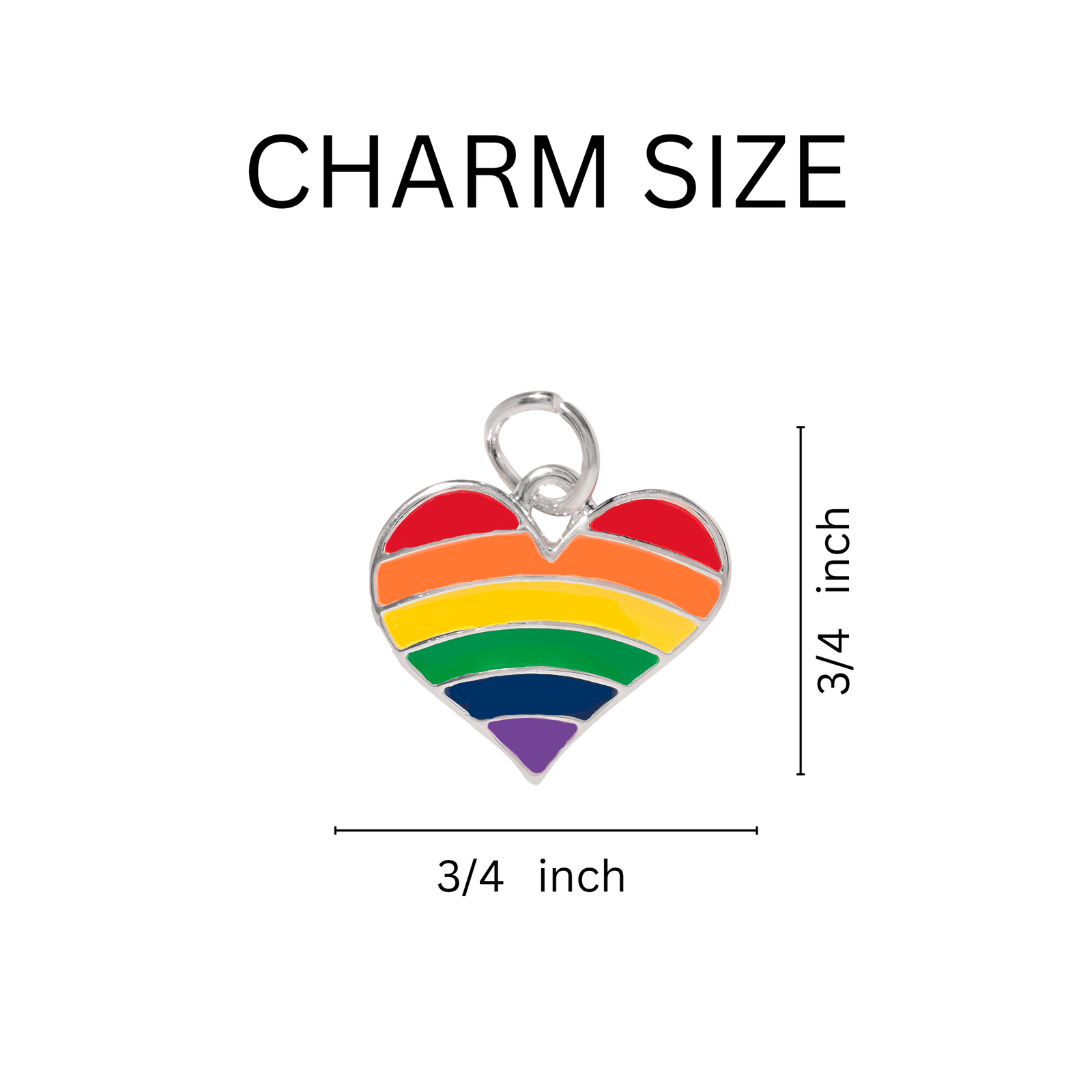 Love Is Love Rainbow Heart Retractable Charm Bracelets - Wholesale