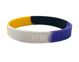 Non Binary Flag Silicone Bracelet Wristbands, NonBinary Silicone Bracelets