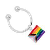 "Progress Pride" Flag by Daniel Quasar Key Chains for Gay Pride Awareness