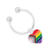 "Progress Pride" Heart Flag Horseshoe Key Chains